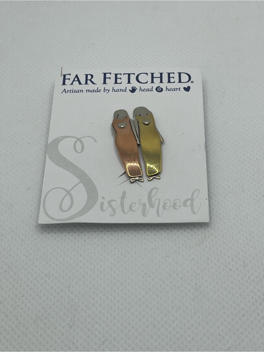 🌟NWT Far Fetched hand crafted two sisters pin - Picture 7 of 10
